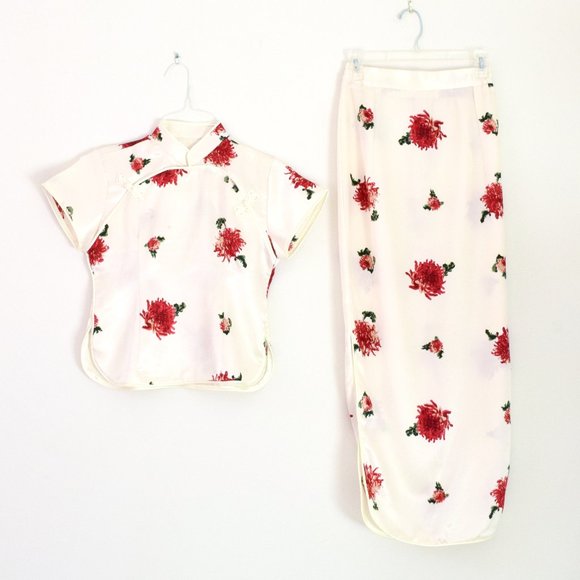Dresses & Skirts - Vintage Traditional Chinese Silk 2 Piece ChangShan Set